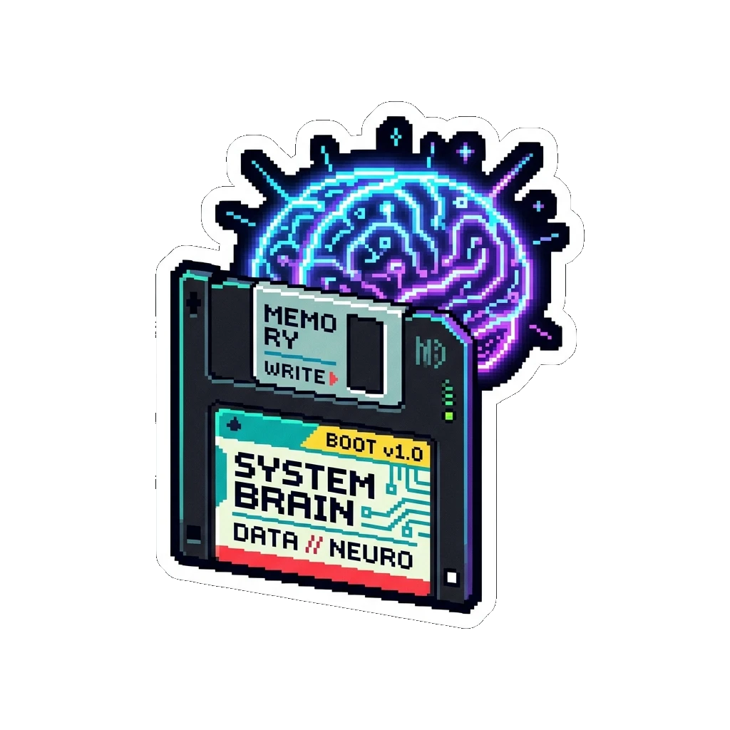 Floppy Brain Sticker