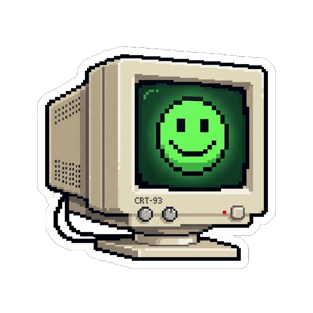Retro Monitor Sticker